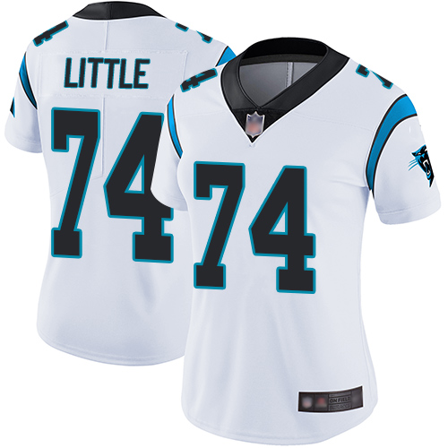 Carolina Panthers Limited White Women Greg Little Road Jersey NFL Football 74 Vapor Untouchable